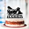 ZxTYwzPQ Crane Wedding Cake Topper, Mobile Crane Truck Cake Decoration, Personalized Crane Driver and Bride Cake Topper, Custom Construction Theme Wedding Cake Decor Featuring Crane Silhouette view 1