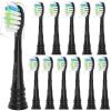 GERAGER Toothbrush Replacement Heads Compatible with with Philips Sonicare and More Click-on Handles, Tooth Brush Head 12 Pack Black view 1