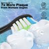 GERAGER Toothbrush Replacement Heads Compatible with with Philips Sonicare and More Click-on Handles, Tooth Brush Head 12 Pack Black view 3
