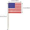100 Pcs USA American Flag Cupcake Topper Double Sided Mini Cupcake Toppers for World Cup Party Army Graduation Party Sport events President Day USA Patriotic Party Supplies view 2