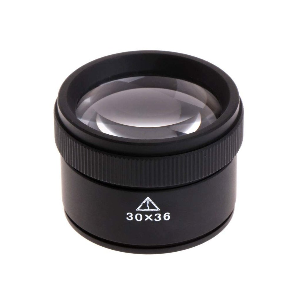 30X Glass Optics Loupes Magnifier Loop Portable Handheld Pocket Jewelry Loupe Desktop Reading Magnifier Lens