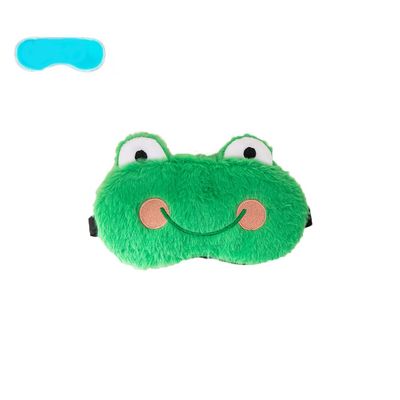 1Pcs Sleep Eye Mask Ice Hot Compress to Relieve Fatigue Summer Light Color Breathable Summer Breathable Blackout Sleep Eye Mask, Send Ice Bag (Green)