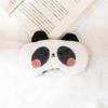 1Pcs Sleep Eye Mask Ice Hot Compress to Relieve Fatigue Summer Light Color Breathable Summer Breathable Blackout Sleep Eye Mask, Send Ice Bag (Black and White) view 3
