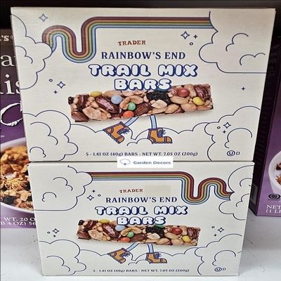 Trader Joe Rainbows End Trail Mix Bars 7.05oz 200g (Two Boxes)