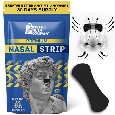 #1 Premium Nasal Strips (30 Ct) - Boost Oxygen intake - Extra Strength Nasal Strips - Improve sleep Quality- trusted by athletes-Non-Invasive Anti Snoring Strips for Men & Women- hypoallergenic