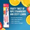 The Frozen Bean Sunkist Hydration & Collagen Strawberry Lemon Electrolyte Powder Drink Mix (20 Sticks), with Collagen Peptides, Vitamin C & Zinc, Just Add Water view 3