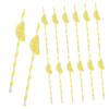 20pcs Lemon Paper Straws for Cocktail Party Decorations Paper Drinking Straws view 1