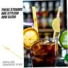 20pcs Lemon Paper Straws for Cocktail Party Decorations Paper Drinking Straws view 4