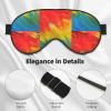 Fantastic Parrot Feather Eye Mask, Blackout Eye Mask unisex,Sleep Eye Covers with Adjustable Straps, Travel Eye Mask view 4