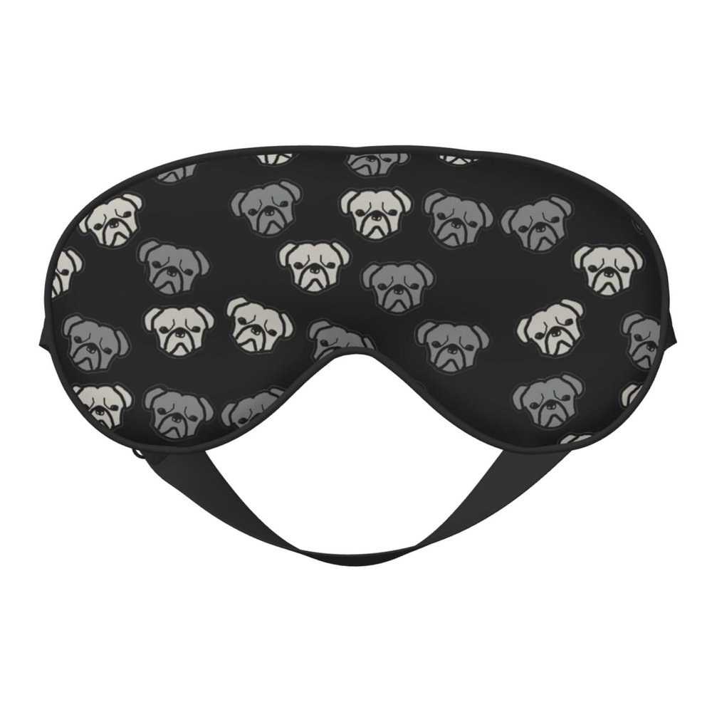 American Bulldog Head Eye Mask, Blackout Eye Mask unisex,Sleep Eye Covers with Adjustable Straps, Travel Eye Mask