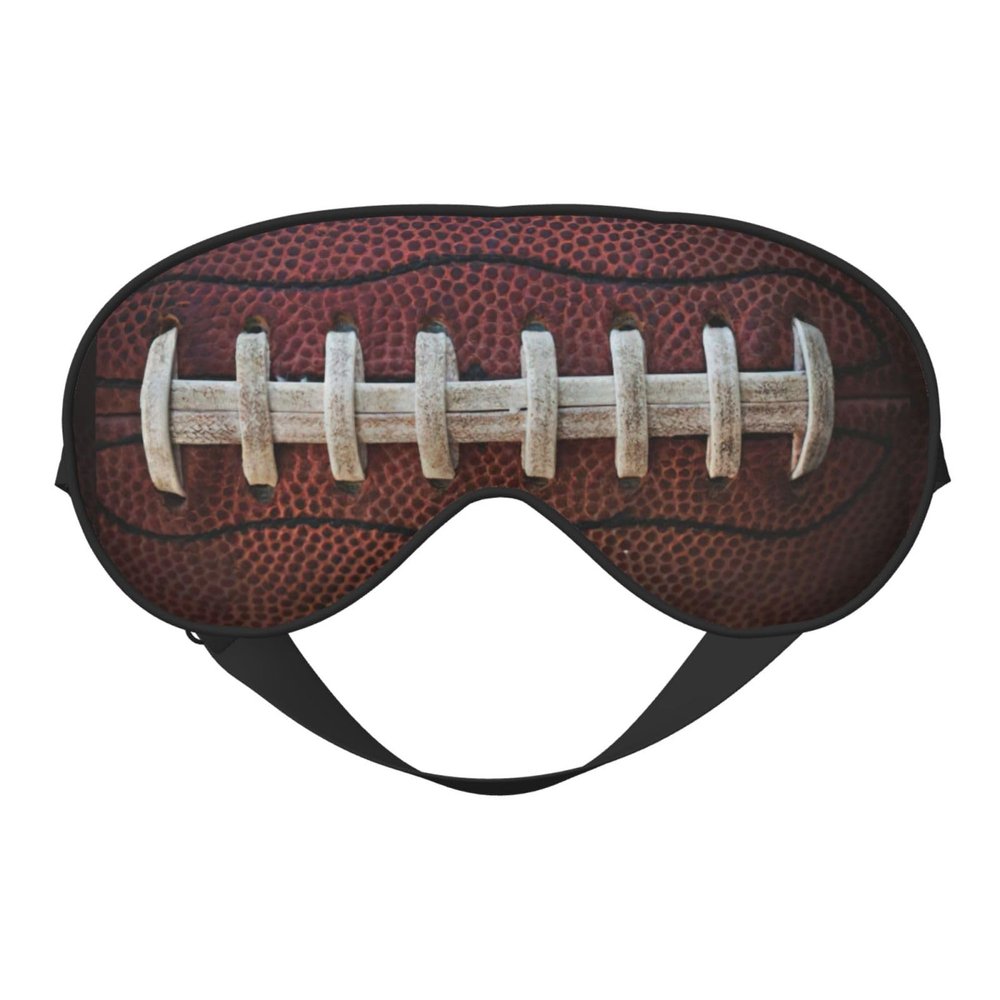 American Football Laces Eye Mask, Blackout Eye Mask unisex,Sleep Eye Covers with Adjustable Straps, Travel Eye Mask