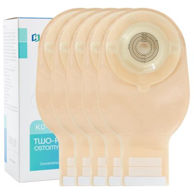 10 PCS Colostomy Bags, Convex One-Piece Ostomy Bags Drainable Pouches with Belt Buckle, Cut-to-Fit, Max 45mm