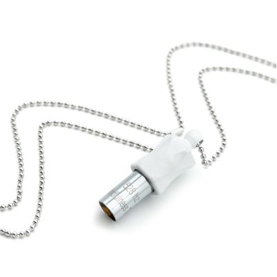 MIKUHOT 528Hz Breathing Meditation Necklace - Anxiety Relief Whistle, Stress Reduction & Mindfulness Tool for Focus, Calm Breathing - White Whistle