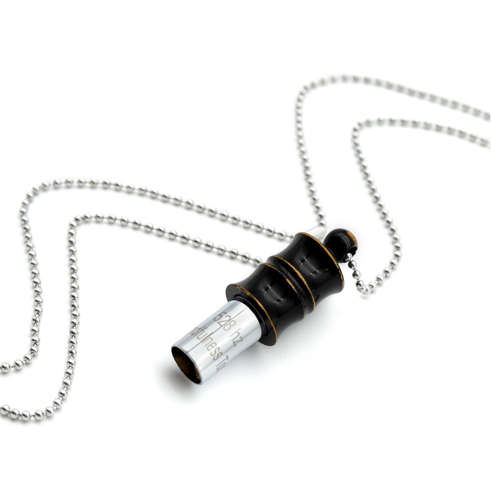 MIKUHOT 528Hz Breathing Meditation Necklace - Anxiety Relief Whistle, Stress Reduction & Mindfulness Tool for Focus, Calm Breathing - Bronze Bamboo Whistle
