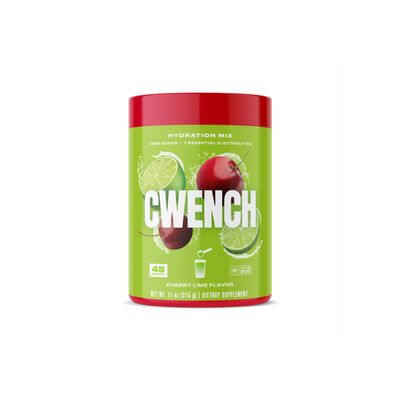 CWENCH HYDRATION Electrolyte Mix, Cherry Lime, 11oz, Healthy Sports Drink Powder for Hydration, Workout, Gym, School, Travel, Zero Sugar, NSF Sport Certified