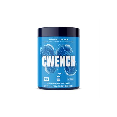 CWENCH HYDRATION Electrolyte Mix Blue Raspberry 11oz, Zero Sugar Electrolyte Powder with Celtic Sea Salt, B Vitamins & BCAAs, Clean Hydration for Performance, Work, Travel & Wellness