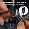 Tesonway Cigar Punch Cutter, 2-in-1 Cigar Needle, Cigar Draw Enhancer Tool Triple Nubber, Cigar Accessories for Men view 4
