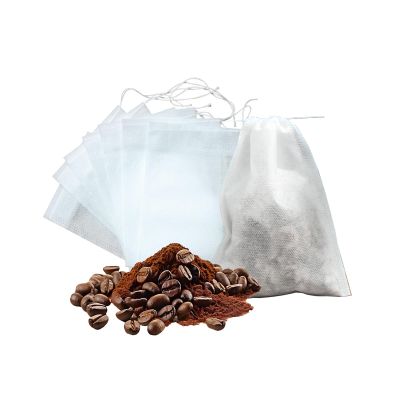 100 Pcs Spice Bag for Coffee, No Mess Disposable Filter Bag, Spice Bag for Coffee, Reusable Tea Bags, Hot Tea Herb Spice, Small Mesh Bags for Iced Coffee/Concentrate, Herb(4"x6")
