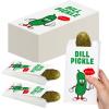 100 Pcs 6.5 x 3'' Dill Pickle Bags Pouches Paper for Selling, Paper Pickle Wrapping Sleeve Disposable Retro Oilproof Waterproof Snack Sacks for Carnival Christmas Party Fundraiser or Concession Stand view 1
