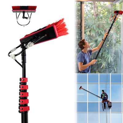 NineLife Basics 6m/30cm Brush Head-Window Cleaning Pole,Window Cleaning Equipment,Water Fed Window Cleaning Pole,Window Cleaner Extendable,Solar Panel Cleaning Kit Conservatory Roof Cleaner, 12m/39.4ft
