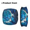 Rnyleeg Blue Butterfly Rollator Walker Seat and Backrest Rollbar Cover Set,Washable&Removable Walker Cover Accessories for Rollator Walker view 2
