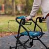 Rnyleeg Blue Butterfly Rollator Walker Seat and Backrest Rollbar Cover Set,Washable&Removable Walker Cover Accessories for Rollator Walker view 4