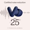 Alpine Silence Earplugs for Sleep, Focus & Travel - V-Shape Fit & Soft Oval Tips  4 Sizes XS/S/M/L - Comfortable, Reusable Hearing Protection - up to 25dB  Midnight Blue view 3