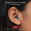 Alpine Silence Earplugs for Sleep, Focus & Travel - V-Shape Fit & Soft Oval Tips  4 Sizes XS/S/M/L - Comfortable, Reusable Hearing Protection - up to 25dB  Midnight Blue view 4