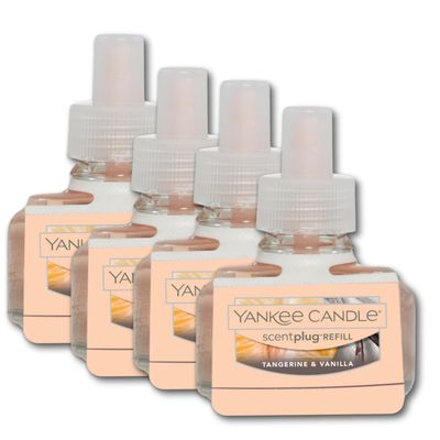 Yankee Candle ScentPlug Refill, Tangerine & Vanilla (Pack of 4)