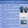 Natures Sodium Bicarbonate Organic Use Aluminum Free Baking Soda. No Chemical Pure Baking Soda Powder For Health & Wellness. Sodium Bicarbonate 1lb view 2
