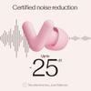 Alpine Silence Earplugs for Sleep, Focus & Travel - V-Shape Snug Fit & Soft Oval Tips  4 Sizes XS/S/M/L - Comfortable, Reusable Hearing Protection - up to 25dB  Pink view 3