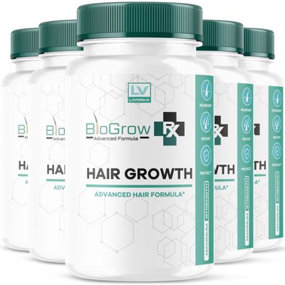 (5 Pack) Bio Grow Capsules, Bio Grow, Bio Grow Hair, Bio Grow Advanced Formula, Bio Grow Hair Growth, Bio Grow Hair Growth Gummies, Bio Grow RX 300 Capsules for 5 Months