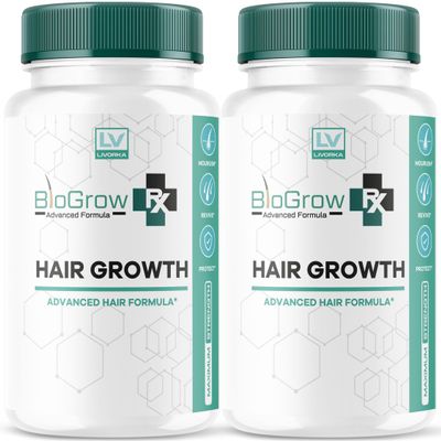 (2 Pack) Bio Grow Capsules, Bio Grow, Bio Grow Hair, Bio Grow Advanced Formula, Bio Grow Hair Growth, Bio Grow Hair Growth Gummies, Bio Grow RX 120 Capsules for 2 Months