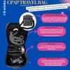 40Winkz USA CPAP Travel Bag, CPAP Carry Bag for Various CPAP's Compatible with Airsense 10, Airsense 11, Dreamstation & More, Attaches to Luggage & Travel Compliant, Black White view 3