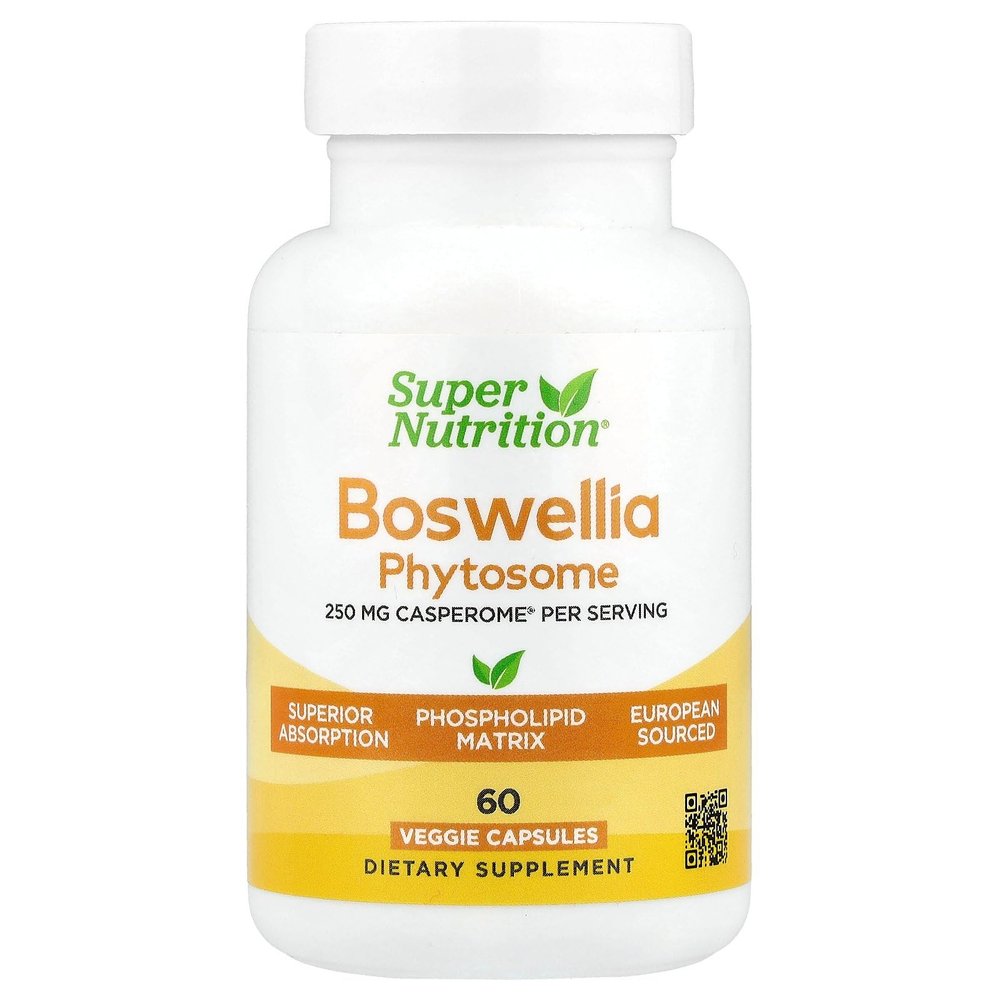 SuperNutrition Boswellia Serrata Phytosome with Sunflower Lecithin, 250 mg, 60 Veggie Capsules