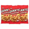 GIANTS Salted Cashews - Cashews Roasted Lightly Salted, Cashews Individual Packs, Cashew Nut Snack Bags, Bulk Whole Cashews, Dry Roasted, Big Size - 4 oz Bags (Pack of 3) view 1