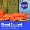 DURASACK Large Heavy Duty Sand Bags with Tie Strings Empty Woven Polypropylene Sandbags for Flood Control with 1600 Hours of UV Protection, 50 lbs Capacity, 18x30 inches, Orange, 20 Count view 2