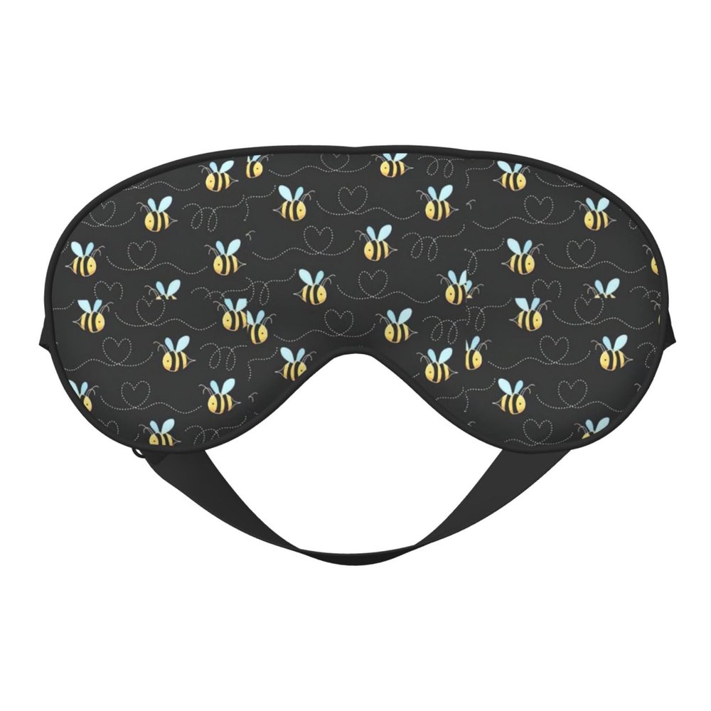 Bumble Bees Eye Mask, Blackout Eye Mask unisex,Sleep Eye Covers with Adjustable Straps, Travel Eye Mask