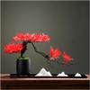 YXIANG56Q Fake Plants Bonsai Artificial Plants Fake Plants Decorative Ornaments for Home Living Room Porch Farmhouse Indoor Outdoor (20.87x 4.72x 10.63inch) Bonsai Tree(A) view 4