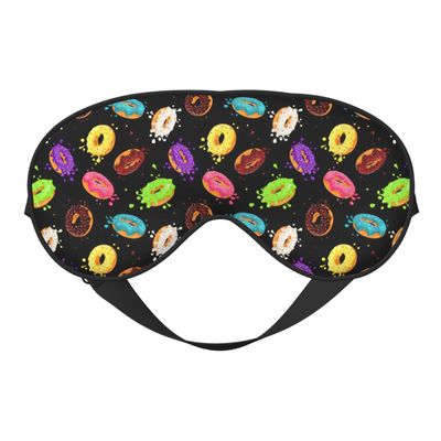 Donut Eye Mask, Blackout Eye Mask unisex,Sleep Eye Covers with Adjustable Straps, Travel Eye Mask