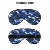 Blue Camo Eye Mask, Blackout Eye Mask unisex,Sleep Eye Covers with Adjustable Straps, Travel Eye Mask view 2