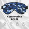 Blue Camo Eye Mask, Blackout Eye Mask unisex,Sleep Eye Covers with Adjustable Straps, Travel Eye Mask view 3