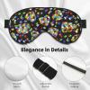 Autism Awareness Puzzle Pieces Heart Eye Mask, Blackout Eye Mask unisex,Sleep Eye Covers with Adjustable Straps, Travel Eye Mask view 4