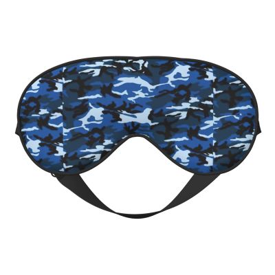 Blue Camo Eye Mask, Blackout Eye Mask unisex,Sleep Eye Covers with Adjustable Straps, Travel Eye Mask