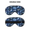 Blue Camo Eye Mask, Blackout Eye Mask unisex,Sleep Eye Covers with Adjustable Straps, Travel Eye Mask view 2