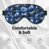 Blue Camo Eye Mask, Blackout Eye Mask unisex,Sleep Eye Covers with Adjustable Straps, Travel Eye Mask view 3