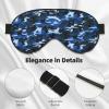 Blue Camo Eye Mask, Blackout Eye Mask unisex,Sleep Eye Covers with Adjustable Straps, Travel Eye Mask view 4