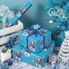 LeZakaa Funny Christmas Wrapping Paper Roll, Santa Claus Riding a Fierce Shark, Blue Xmas Playful Design for White Elephant, Gag Gifts, and Cool Holiday Presents, Mini Roll 17 in x 16.4 Feet view 4