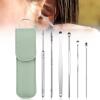 Ear Cleaner, 2024 New Satinless Steel 360 Spiral Earwax Cleaner Tool Set with Pu Leather Case, Household Creative Portable Ear Cleaning Kit for Men and Women(Green,3pcs) view 1