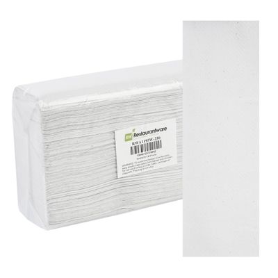 Restaurantware Multifold Paper Towels 4000 Pack of 9.5 x 9.25 Inch Absorbent Hand Drying Towels Spill Cleaning Disposable White